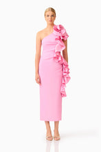 Load image into Gallery viewer, Valessa One Shoulder Midi in Pink / Elliatt