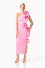 Load image into Gallery viewer, Valessa One Shoulder Midi in Pink / Elliatt