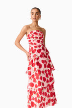 Load image into Gallery viewer, Melia Tiered Gown in Pink &amp; Red | Elliatt