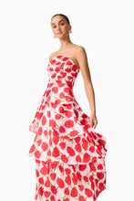 Load image into Gallery viewer, Melia Tiered Gown in Pink &amp; Red | Elliatt