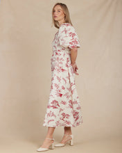 Load image into Gallery viewer, Chianti Toile Short Sleeve Midi Dress | Amelius