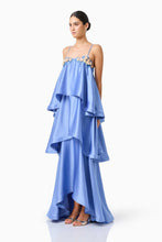 Load image into Gallery viewer, Poselia Tiered Gown Dress Slate Blue / Elliatt