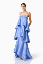Load image into Gallery viewer, Poselia Tiered Gown Dress Slate Blue / Elliatt