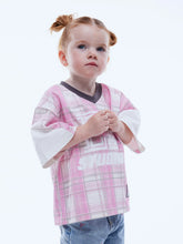 Load image into Gallery viewer, Kids Lunar Jersey, Pink Check | Ena Pelly