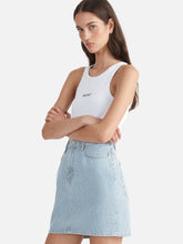 Load image into Gallery viewer, Diana Denim Mini Skirt, Ice Blue Stripe | ENA PELLY