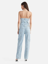 Load image into Gallery viewer, Diana Denim Utility Pant, Ice Blue Stripe | ENA PELLY