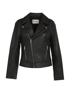 Essential Biker Jacket, Blk/Silver | Ena Pelly