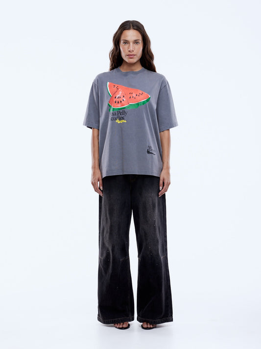 Watermelon Tee, Washed Grey | Ena Pelly