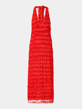 Load image into Gallery viewer, Ischia Fringe Dress, Flame | Roame