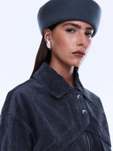 Load image into Gallery viewer, Emma Utility Suede Jacket - Vintage Black | Ena Pelly