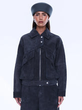 Load image into Gallery viewer, Emma Utility Suede Jacket - Vintage Black | Ena Pelly