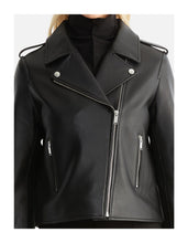 Load image into Gallery viewer, Essential Leather Biker Jacket 2.0 Black | Ena Pelly