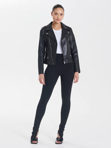 Essential Biker Jacket, Blk/Silver | Ena Pelly