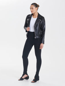 Essential Biker Jacket, Blk/Silver | Ena Pelly