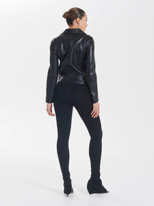 Essential Biker Jacket, Blk/Silver | Ena Pelly