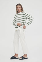 Load image into Gallery viewer, Side Tie Knit (Sage/Off White) | Legoe Heritage