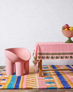 Flower Chain Embroidered Rectangular Tablecloth | Kip & Co