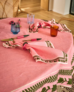Flower Chain Embroidered Rectangular Tablecloth | Kip & Co