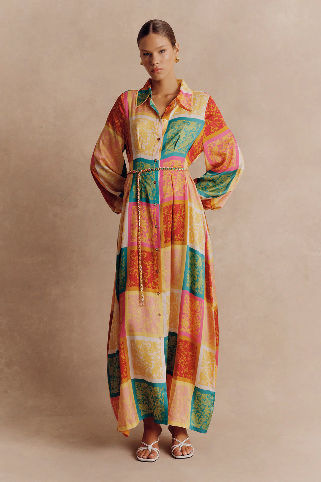 Frankie Shirt Dress - Paisley Tile / Hansen & Gretel