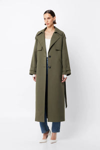 Franklin Trench Coat Khaki | Mossman