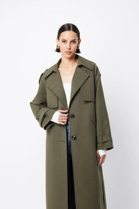 Franklin Trench Coat Khaki | Mossman
