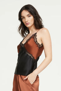 Sadie Top in Gingerbread/Black | Ginia