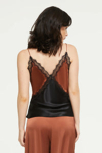 Sadie Top in Gingerbread/Black | Ginia