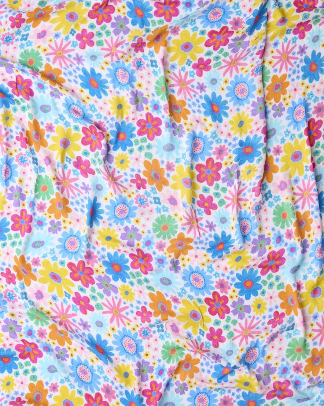 Rainbow Flowers Bamboo Swaddle One Size - Kip & Co
