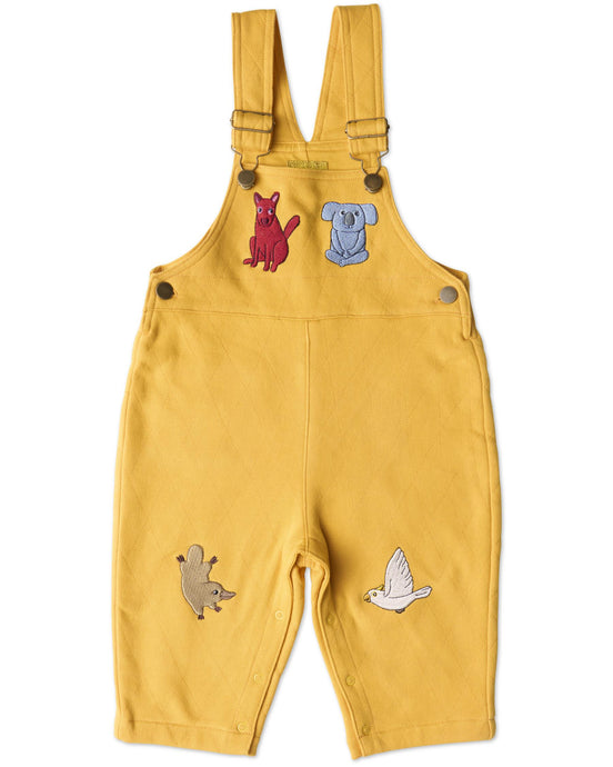 Home Among The Gum Trees Organic Cotton Quilted Fleece Overalls - Kip & Co