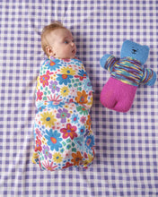 Load image into Gallery viewer, Rainbow Flowers Bamboo Swaddle One Size - Kip &amp; Co