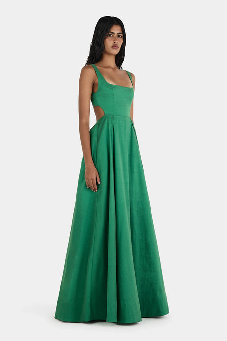 Aubrey Taffeta Gown Green / Hansen & Gretel