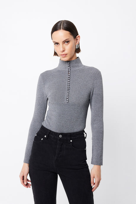 Mayfair Long Sleeve Top Grey / Mossman