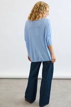 Load image into Gallery viewer, Hattie Wide V-Neck Tee, Dutch Blue | Mia Fratino