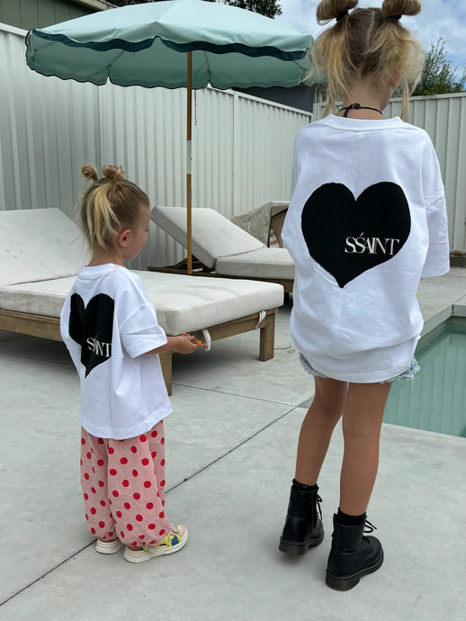 Kids Heart Tee Black | SSAINT