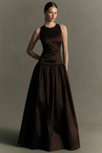 Load image into Gallery viewer, Iris Taffetta Gown Choc | Hansen &amp; Gretel