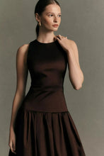 Load image into Gallery viewer, Iris Taffetta Gown Choc | Hansen &amp; Gretel