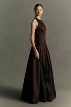 Load image into Gallery viewer, Iris Taffetta Gown Choc | Hansen &amp; Gretel