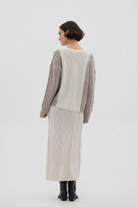Heart Cable Sweater, Oat | Iris & Wool