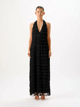 Load image into Gallery viewer, Ischia Fringe Dress, Black | Raome