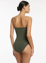 Load image into Gallery viewer, Lien Bandeau Minimal One Piece, Olive | Jets Australia