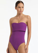 Load image into Gallery viewer, Isla Rib Bandeau One Piece, Wine | Jets Australia