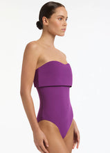 Load image into Gallery viewer, Isla Rib Bandeau One Piece, Wine | Jets Australia