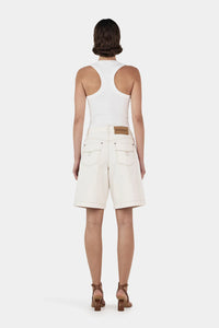 Jessie Denim Jorts Ecru | Hansen & Gretel
