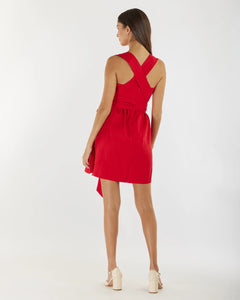 Juliette Linen Mini Dress, Red | Amelius