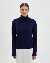 Load image into Gallery viewer, Quirindi Cable Navy / Iris and Wool