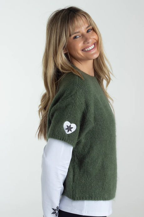 Heart on my Sleeve Knit Khaki / Snuxe