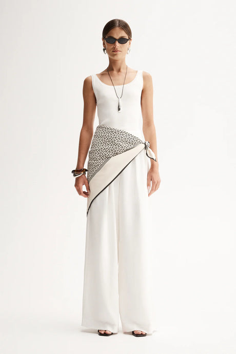 Isabella White Wide Leg Pant | Elka Collective