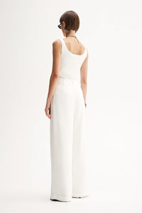 Isabella White Wide Leg Pant | Elka Collective