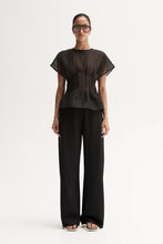 Load image into Gallery viewer, Monroe Sheer Top Black | Elka