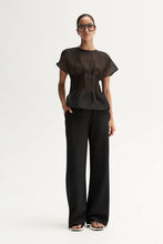 Load image into Gallery viewer, Monroe Sheer Top Black | Elka
